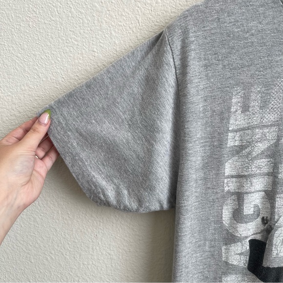 ZION ROOTSWEAR Light Grey John Lennon Imagine Peace NYC Short Sleeve Graphic Tee - Picture 5 of 9